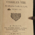 1691 History of Charles VIII France King of NAPLES Italian War Varillas 3v SET