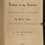 1877 Baptist Mrs Charles Spurgeon SIGNED Lectures Students Puritan Bible Sermons