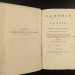 1799 Romance of the Rose Lorris Medieval de Meun Flamel Alchemy STUNNING 5v
