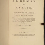 1799 Romance of the Rose Lorris Medieval de Meun Flamel Alchemy STUNNING 5v