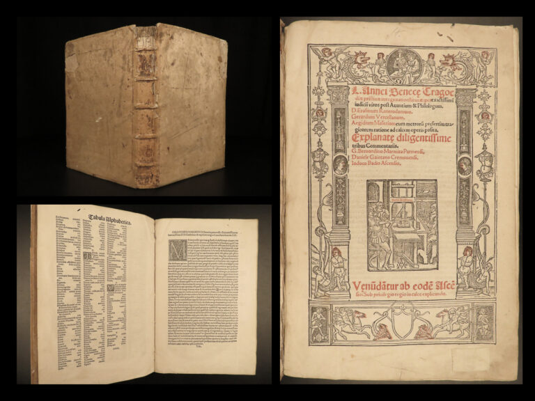 Image of 1514 1ed SENECA Tragedies Stoic Philosophy Stoicism Post Incunable ERASMUS Bade