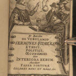 1644 Sir Francis Bacon Essays Elzevir Economics Science Crime LAW Political
