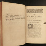 1694 The Caracteres of Theophrastus Bruyere French Philosophy Maxims Louis XIV
