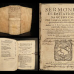 1589 1ed Guillaume Pepin Bible Sermons Catholic Rosary Imitation of Saints Venice