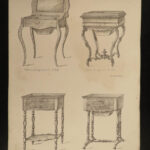 1860 French Furniture Store Magasin de Meubles Tables Chairs French Design & ART