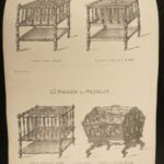 1860 French Furniture Store Magasin de Meubles Tables Chairs French Design & ART