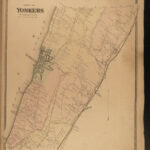 1867 HUGE ATLAS New York City Brooklyn Yonkers Color City MAPS FW Beers