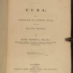 1840 1ed SLAVERY in CUBA Travels Abolitionist Turnbull Tobacco Sugar Coffee MAP