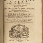 1692 Works of CICERO Orations Politics Philosophy ROME Dutch Gronovio Latin 2v