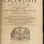 1692 Works of CICERO Orations Politics Philosophy ROME Dutch Gronovio Latin 2v