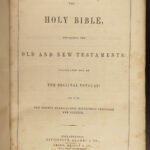 1850 HUGE Family HOLY BIBLE Illustrated Gold Gilt EXQUISITE Binding KJV Potter