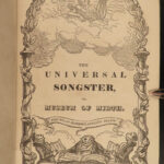 1826 Universal Songster George Cruikshank ART Poetry Song Lyrics Pope Byron 3v