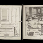 1793 Diderot Encyclopedia 106 Plates GLASS Blowing Fabric Dyeing Turkish Carpets