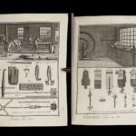 1793 Diderot Encyclopedia 106 Plates GLASS Blowing Fabric Dyeing Turkish Carpets
