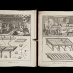 1793 Diderot Encyclopedia 106 Plates GLASS Blowing Fabric Dyeing Turkish Carpets