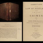 1800 David Hume 1st ed Commentary on Scotland Criminal LAW Scottish Advocates 2v