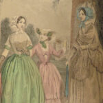 1849 FASHION Godey Lady’s Book American Magazine Illustrated Dress Costume Music