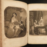 1849 FASHION Godey Lady’s Book American Magazine Illustrated Dress Costume Music