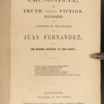 1843 1ed Crusoniana Juan Fernandez Islands Robinson Crusoe Selkirk Shipwreck