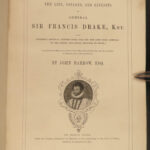 1843 1ed Francis DRAKE Life & Voyages PIRATES Treasure Spanish Armada San Juan