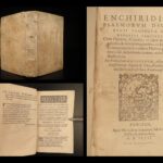 1581 1ed Enchiridion BIBLE Psalms of David + Commentary Mouret Hebrew Latin RARE