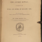 1853 Anglo-Saxon 1ed The Ancren Riwle Female Anchorite Monastics Prayers Nuns