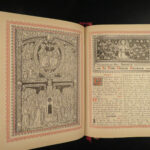 1887 STUNNING Roman Catholic Missal HUGE Prayers Liturgy Tournay Belgium Chant