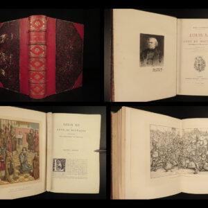 1882 King Louis XII of France Anne of Brittany Color Illustrated French BINDING