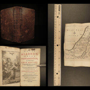 1772 BIBLE Greek & Latin New Testament Calvinism Hebraica Montanus Leusden MAP