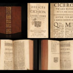 1687 De Officiis CICERO Philosophy ROME Julius Caesar du Ryer French Latin