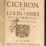 1687 De Officiis CICERO Philosophy ROME Julius Caesar du Ryer French Latin