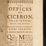 1687 De Officiis CICERO Philosophy ROME Julius Caesar du Ryer French Latin