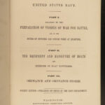 1866 United States NAVY Ordnance Instructions Civil WAR Officers Ships America