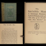 1898 1st ed HG Wells The Invisible Man Science Fiction Mystery Classic SciFi
