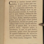 1778 Lucian of Samosata GREEK Satire Mythology Philosophy London Latin Classical