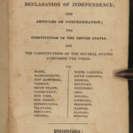 1832 Constitution & American Guide to Declaration Independence States Americana