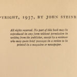 1937 John Steinbeck 1st ed Of Mice and Men California Great Depression