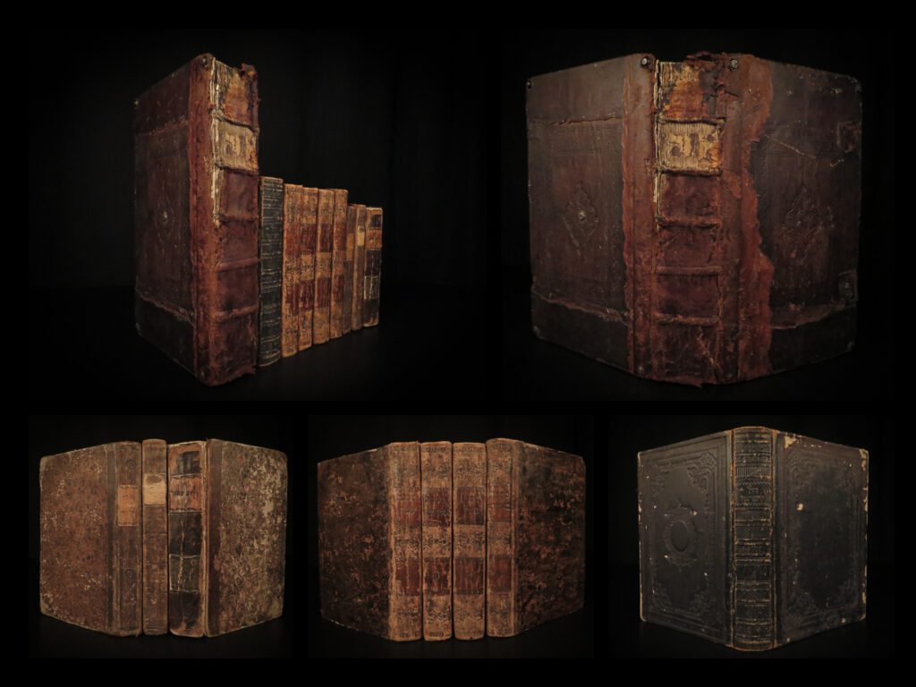 1737 hebrew law shulchan aruch yore de’ah wilhelmsdorf rabbinical judaism lot | the <em>shulchan aruch</em>, also known as the ‘<em>code of jewish law’</em>, is an extensive collection of legal codes under rabbinical judaism. From its appearance in the mid-16<sup>th</sup>-century, this work is regularly paired with law commentaries, as is the case with this 1737 wilhelmsdorf edition. The <em>yoreh de’ah</em> is also found in this work, a section of the law covering lesser aspects of jewish law such as honoring parents, circumcision, forbidden foods, and studying torah scrolls.   <strong>this lot features 8 other hebrew books from the 19<sup>th</sup>-century – see pictures</strong>.
