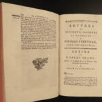 1784 English Medicine & Surgery of Thomas Sydenham Cures Smallpox Hysteria Letters