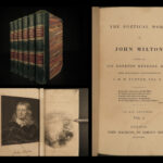 1835 John Milton Paradise Lost Complete Works Turner Art English 6v Leather SET