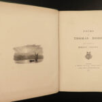 1872 BEAUTIFUL 1ed Thomas Hood Poems Foster ART Illustrated Mermaid of Margate