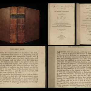 1799 History of QUAKERS Willem Sewel Turkish Pirates William PENN George Fox 2v