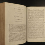 1799 History of QUAKERS Willem Sewel Turkish Pirates William PENN George Fox 2v