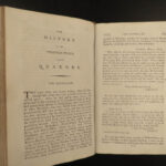 1799 History of QUAKERS Willem Sewel Turkish Pirates William PENN George Fox 2v