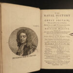 1761 Naval History Britain Barrow Voyages MAPS Walter Raleigh Francis Drake 4v