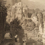 1830 Fountains Abbey in Yorkshire Cathedral Ruins Illustrated Henry VIII Storer