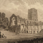 1830 Fountains Abbey in Yorkshire Cathedral Ruins Illustrated Henry VIII Storer