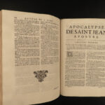 1701 RARE French Holy Bible Biblia Sacra Vulgate de SACY 2v Jerusalem Israel MAP
