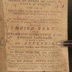 1797 Noah Webster American READER Speller Dictionary Grammar Americana FAMOUS