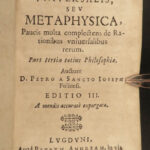 1672 PHYSICS Pierre St Joseph Philosophy Science & Metaphysics Cistercian 3v SET